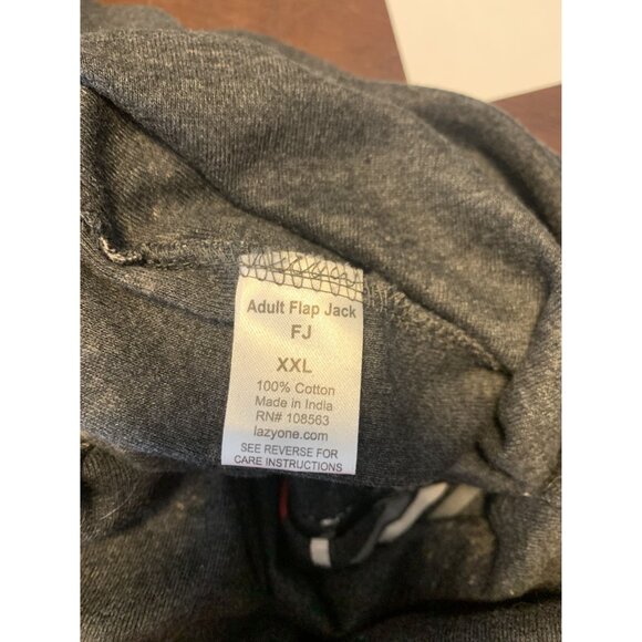 Lazy One XXL Adult Cotton Moose Print Flapjack Onesie Pajamas  Button-Up - Picture 10 of 10